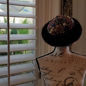 Jeweled cocktail hat
